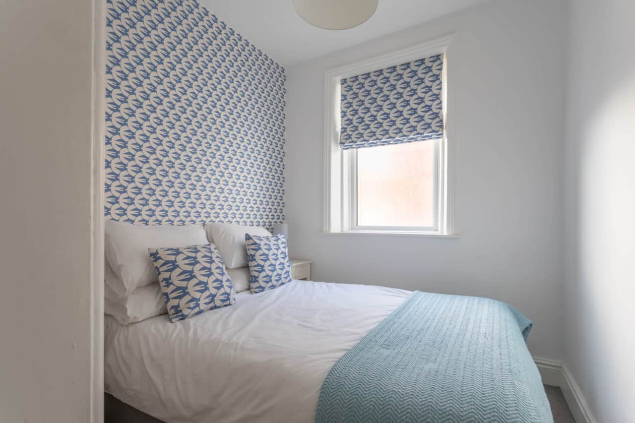 Coastal themed cosy double bedroom.