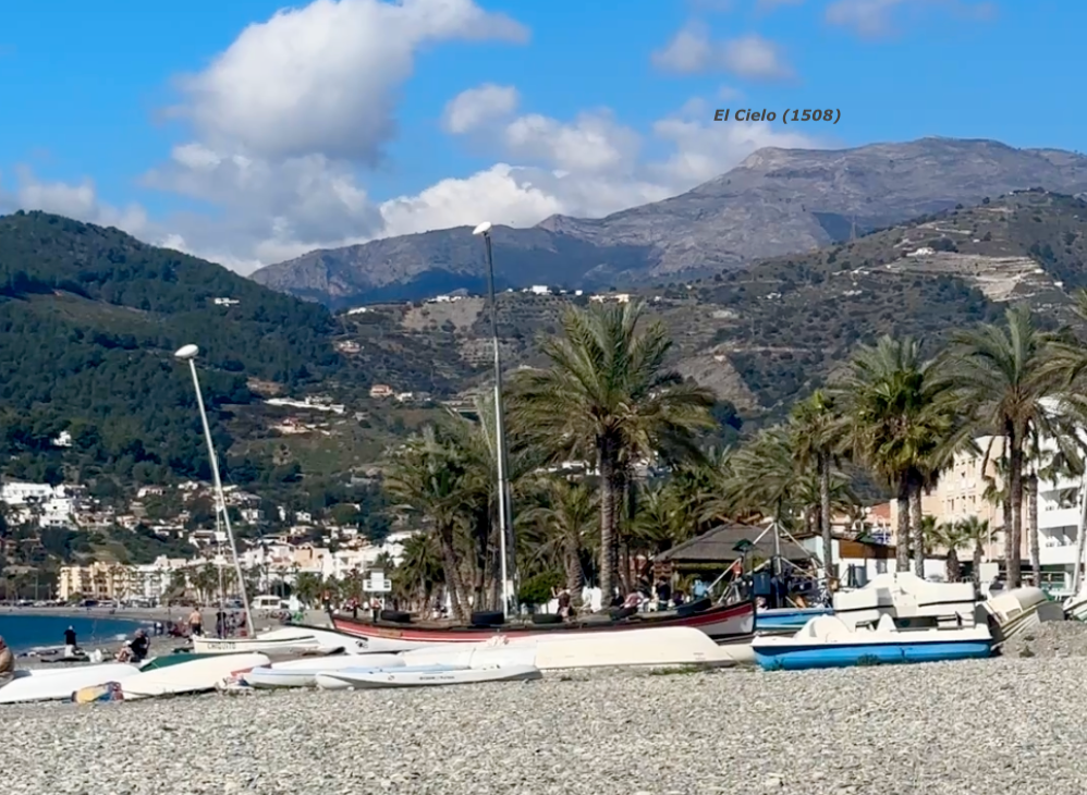El Cielo mountain seen from La Herradura Bay on Costa Tropical Spain