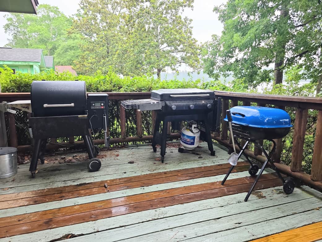 Grills on the deck