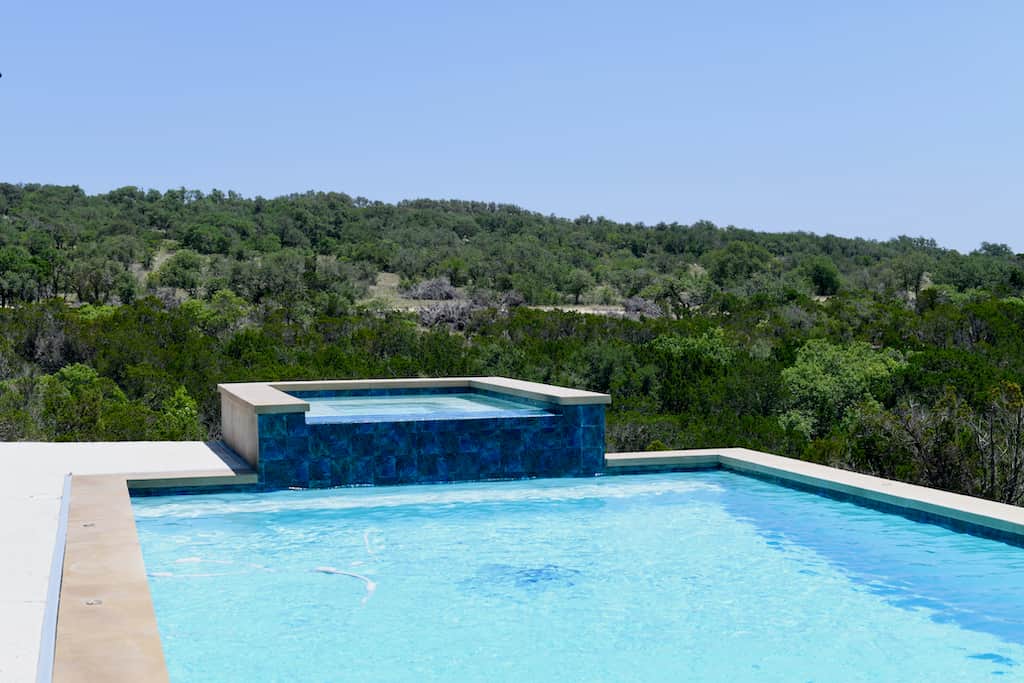 Pool and hot tub view