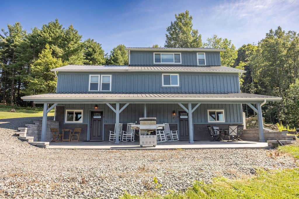 Raven Feather Retreat Unit 2 is on the Left, Unit 3 is on the Right, the Main Cabin is Main and 2nd.