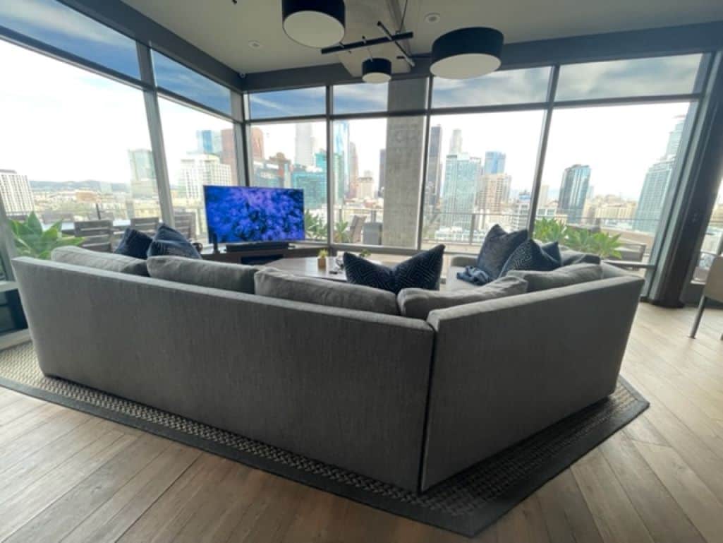 Living room w view