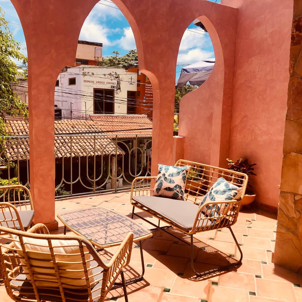 Private out door terrace with sitting area.  