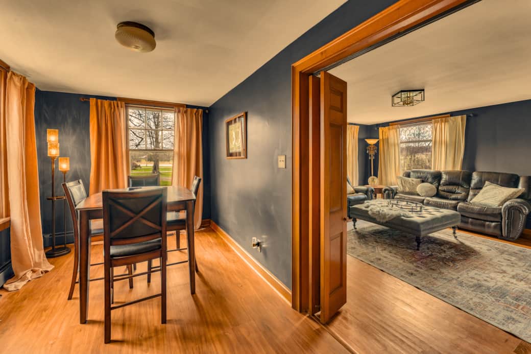 The adjoining family room and lounge