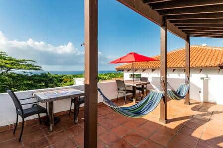 Rooftop view of north side of island and Caribbean sea!