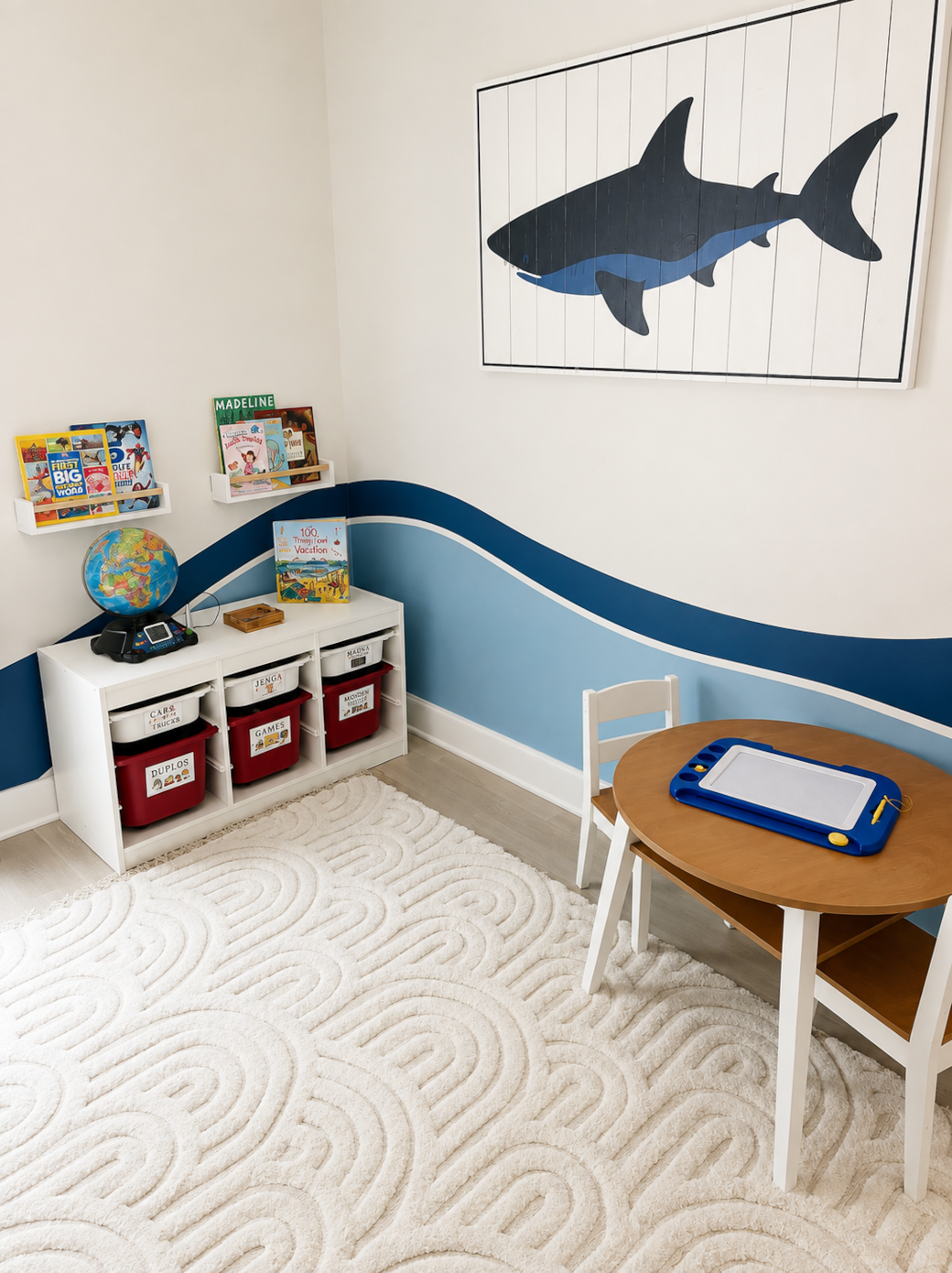 Kids room with plenty of toys and games.