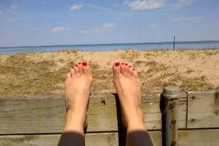 Toes in the sand