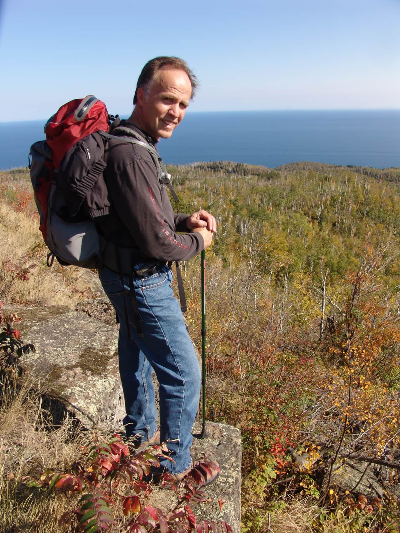 Superior Hiking Trail is patterned after the Appalachian Hiking Trail.  Runs along the rocky ridge line of the lake.  