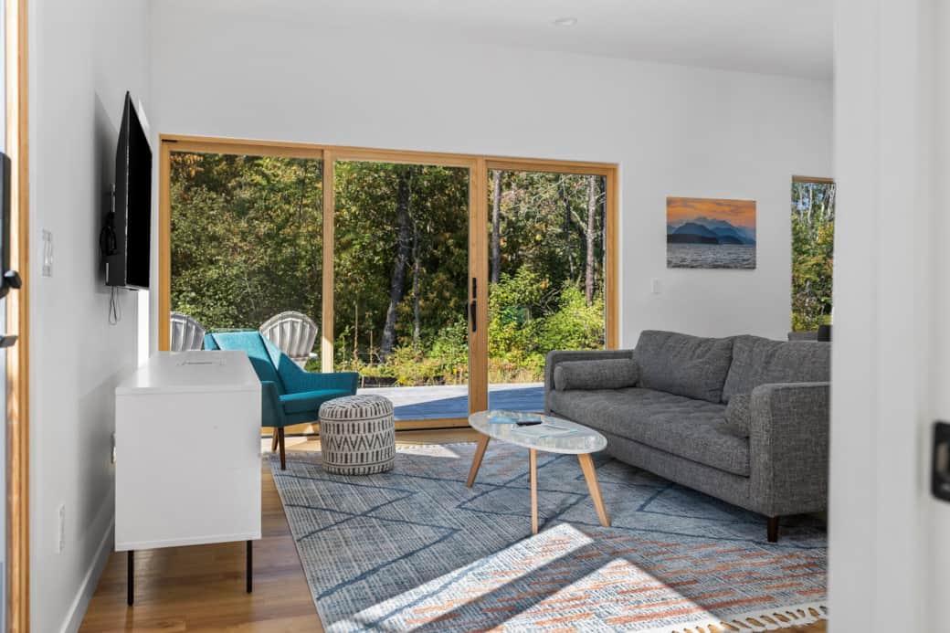 Living room to outdoor deck Living room to outdoor deck