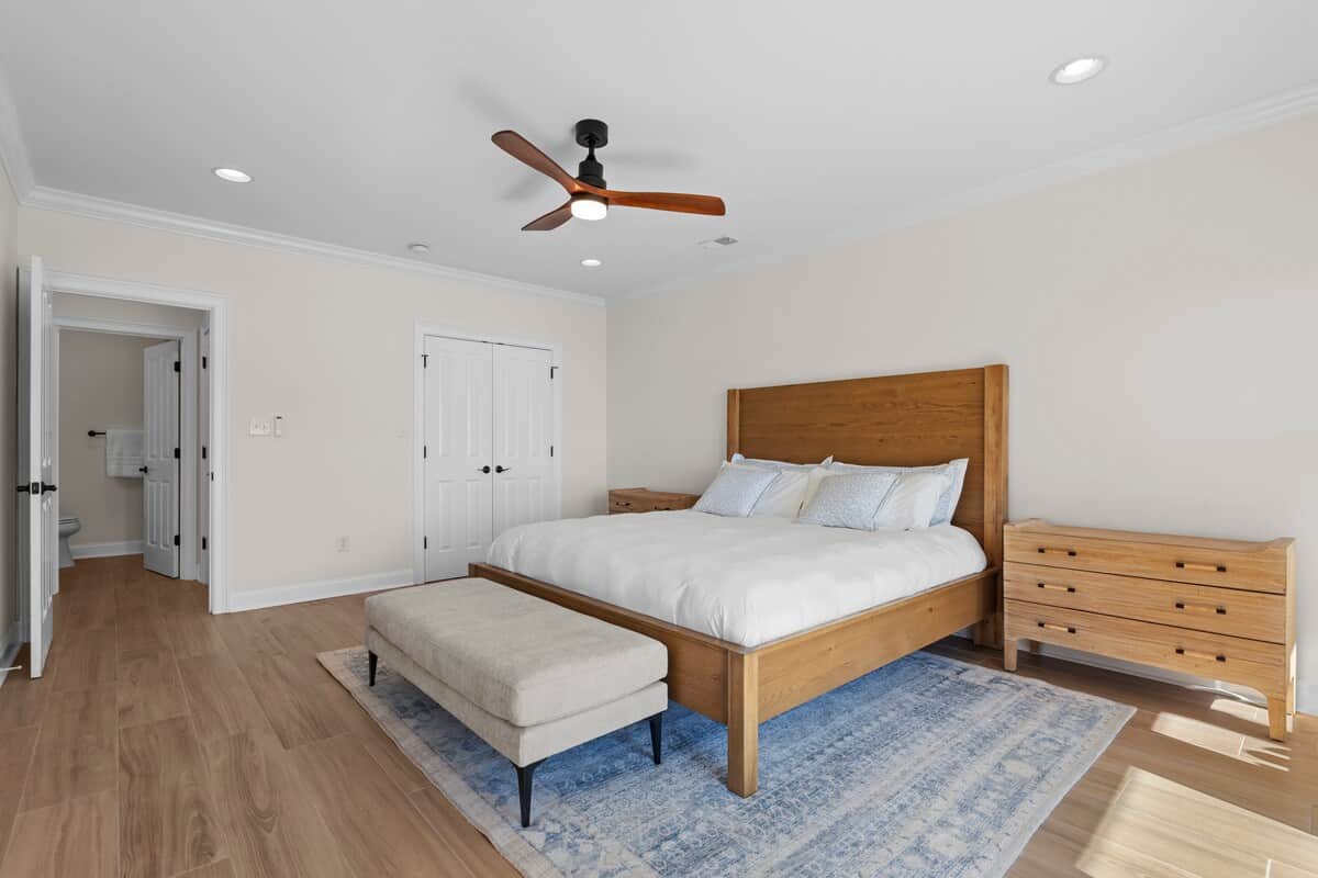 Lake-Level Primary Bedroom