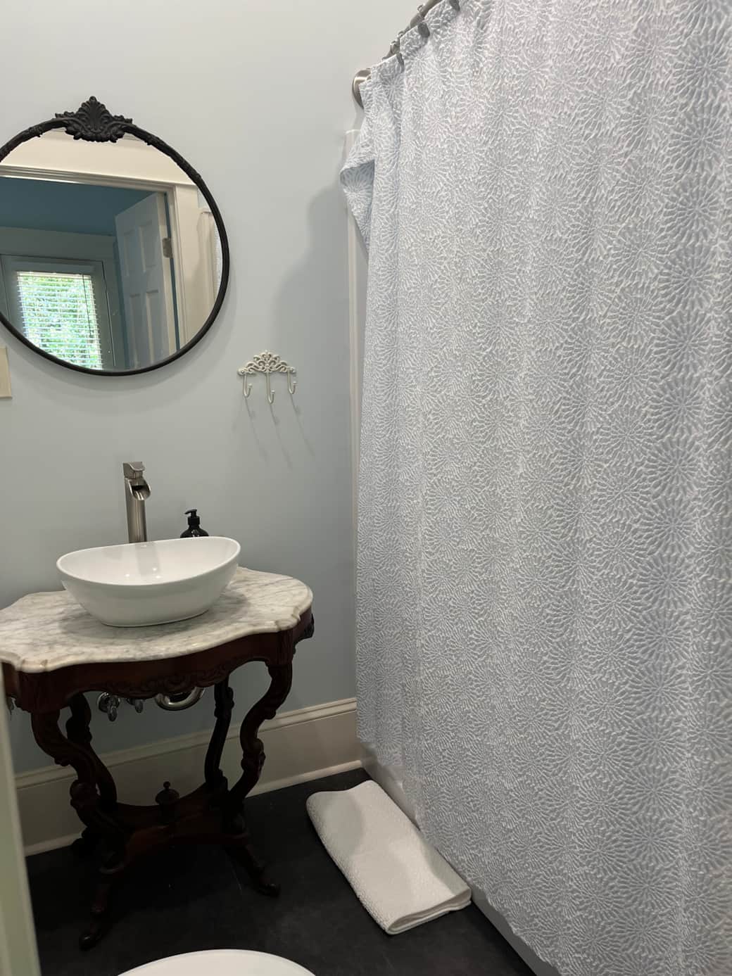 Private bathroom with spacious shower