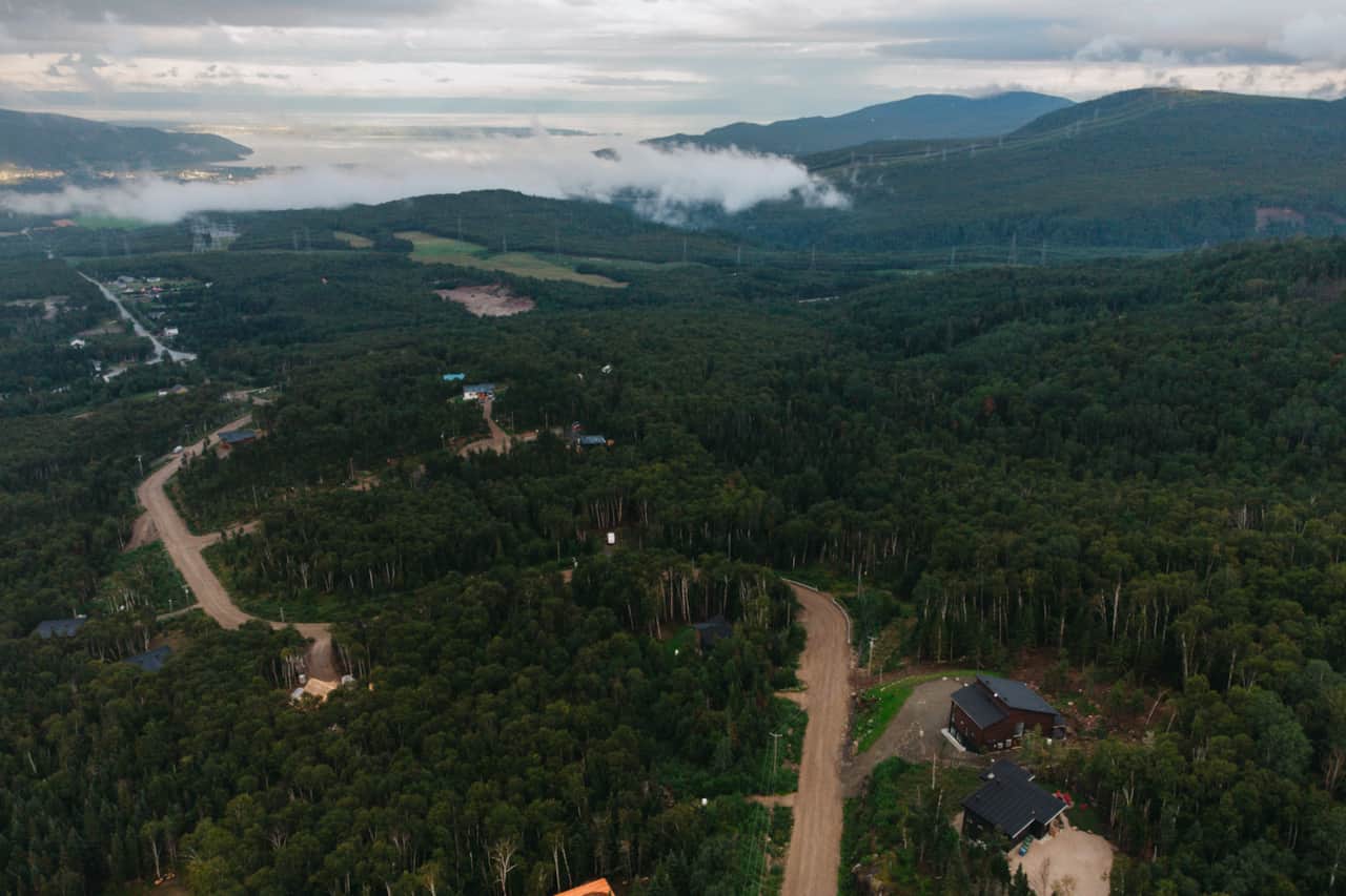 Aerial View House