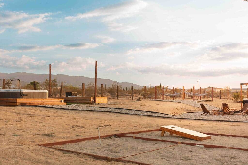 Play a game of horseshoes or Cornhole with friends or family!