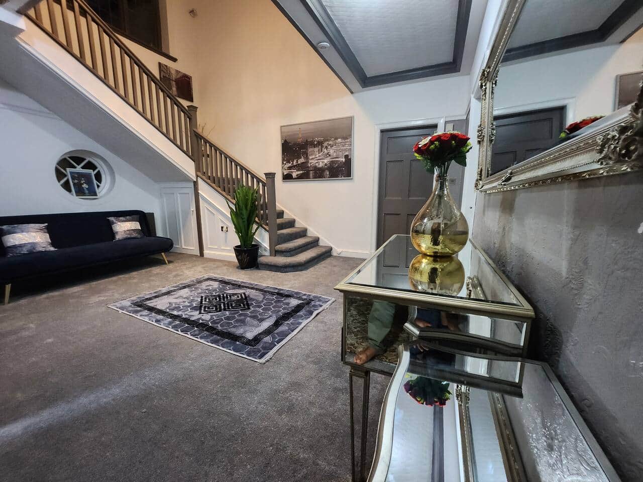 Living room at 239 Seymour Grove short stay accommodation Manchester