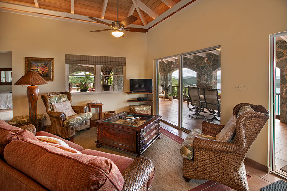 Living area with Roku TV Streaming plugin