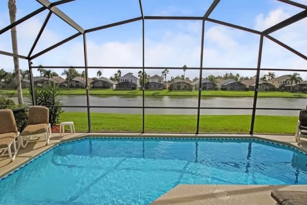 View from your pool of the lake, and with free fishing
