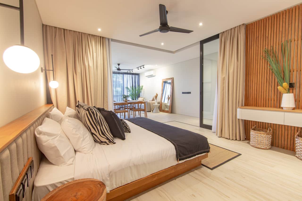 The bedroom in our apartment offer a perfect comfort.