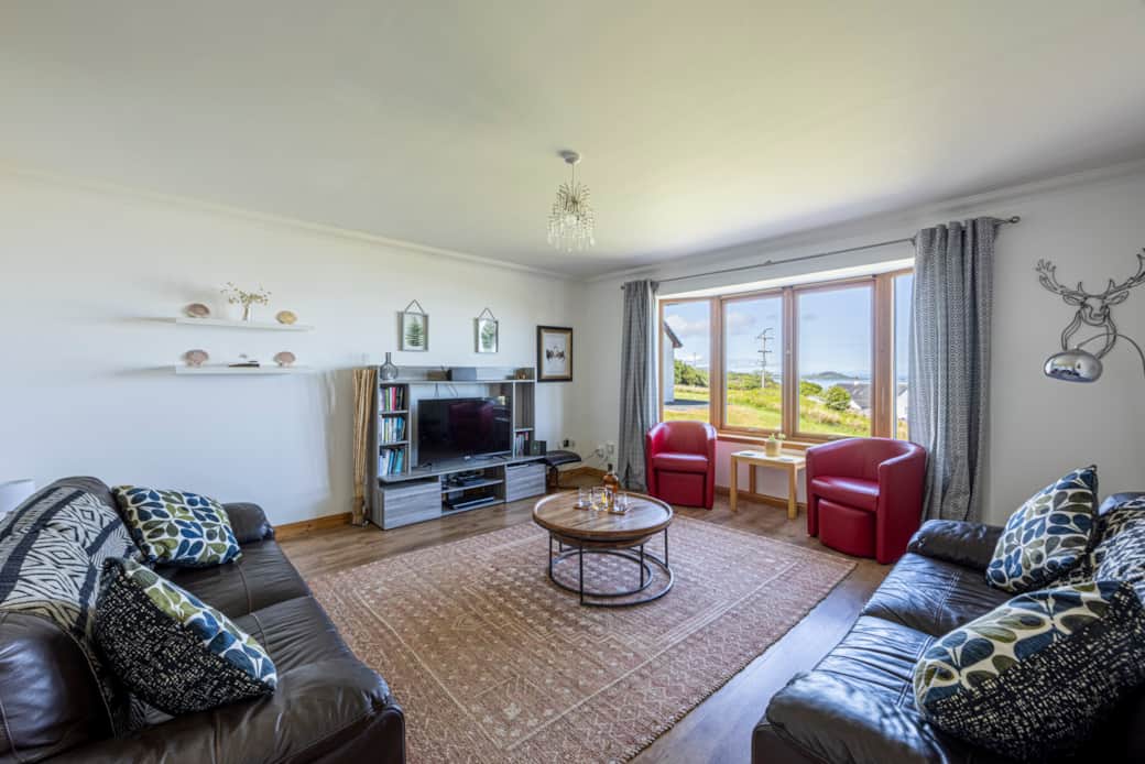 Living room with great view over Small Isles Bay