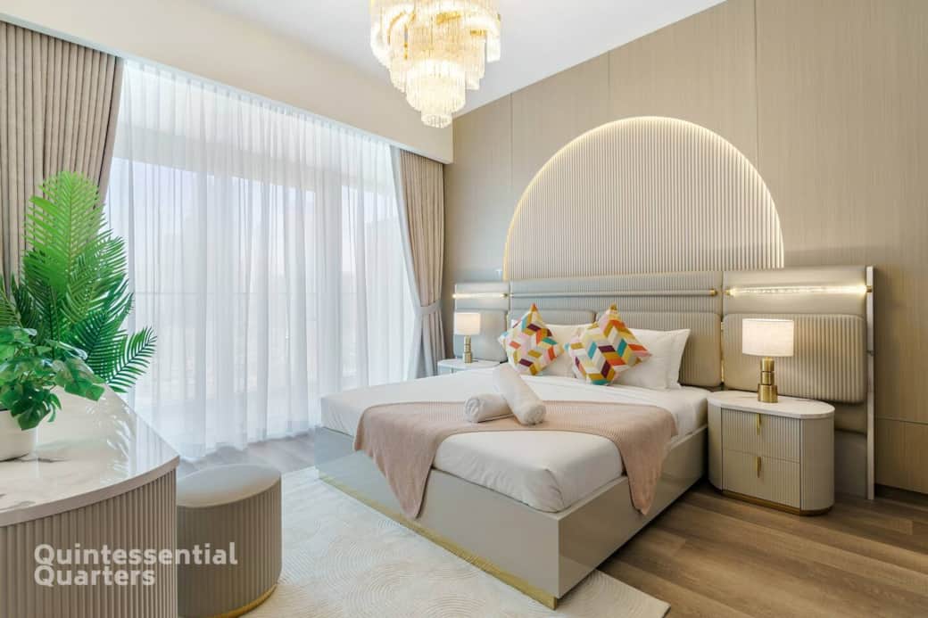 Full view of the Master Bedroom w/ En-suite Bathroom. 