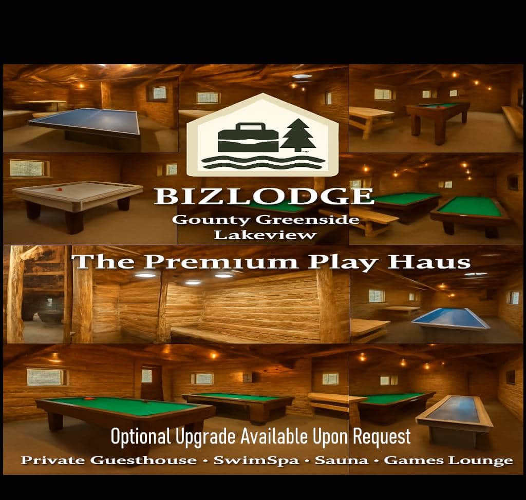 Optional upgraded SwimSpa, sauna & games At The Premium Play Haus at BizLodge