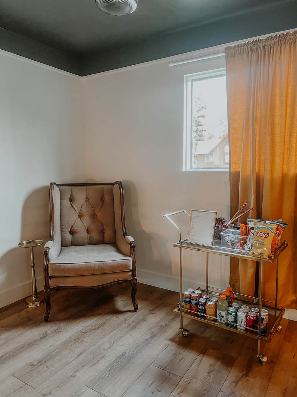 Your suite features an in-room snack cart with goodies available for purchase..