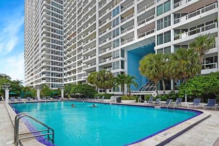 The Grand Pool - 10th floor - 
(Open 7am-10pm)
Walk out your private patio to pool!