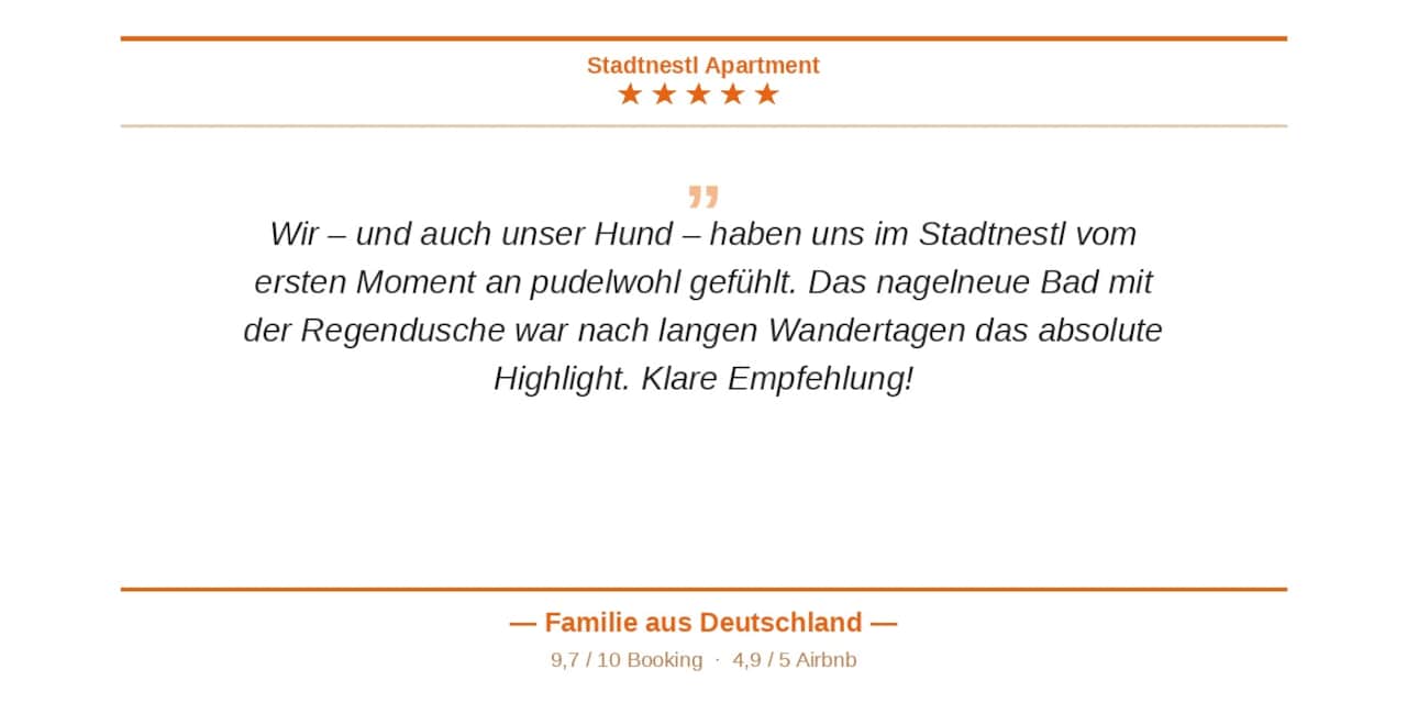 Gästebewertung Stadtnestl Apartment Sterzing