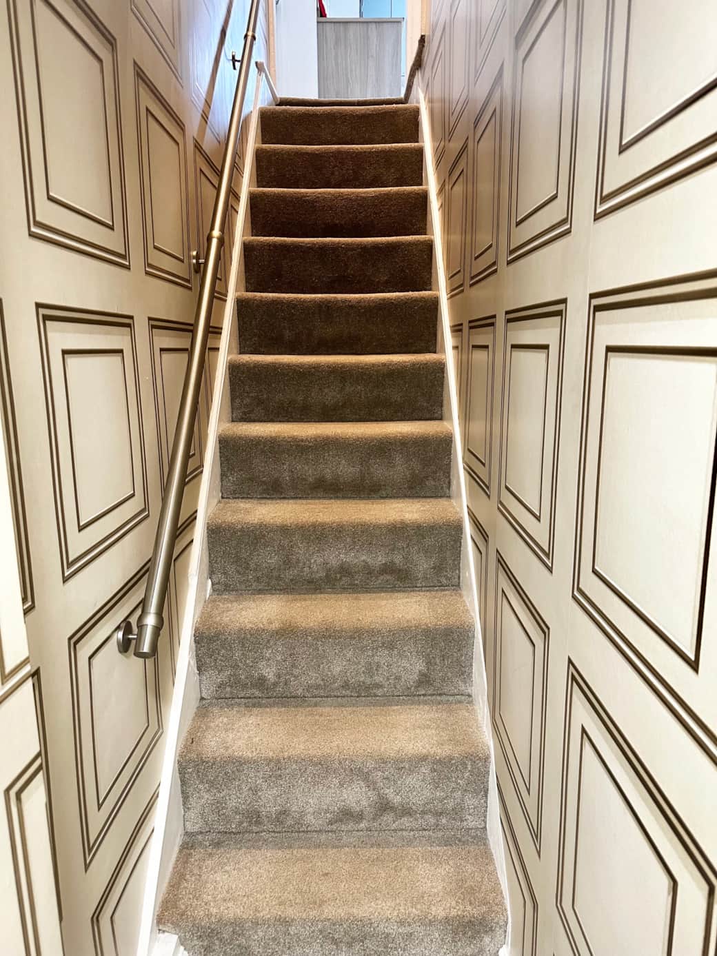 Stairs up to the private apartment 