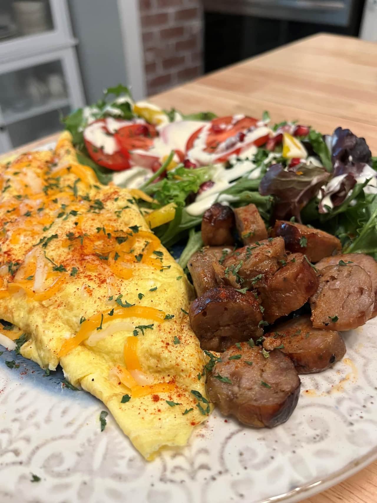 Stuffed French omelette