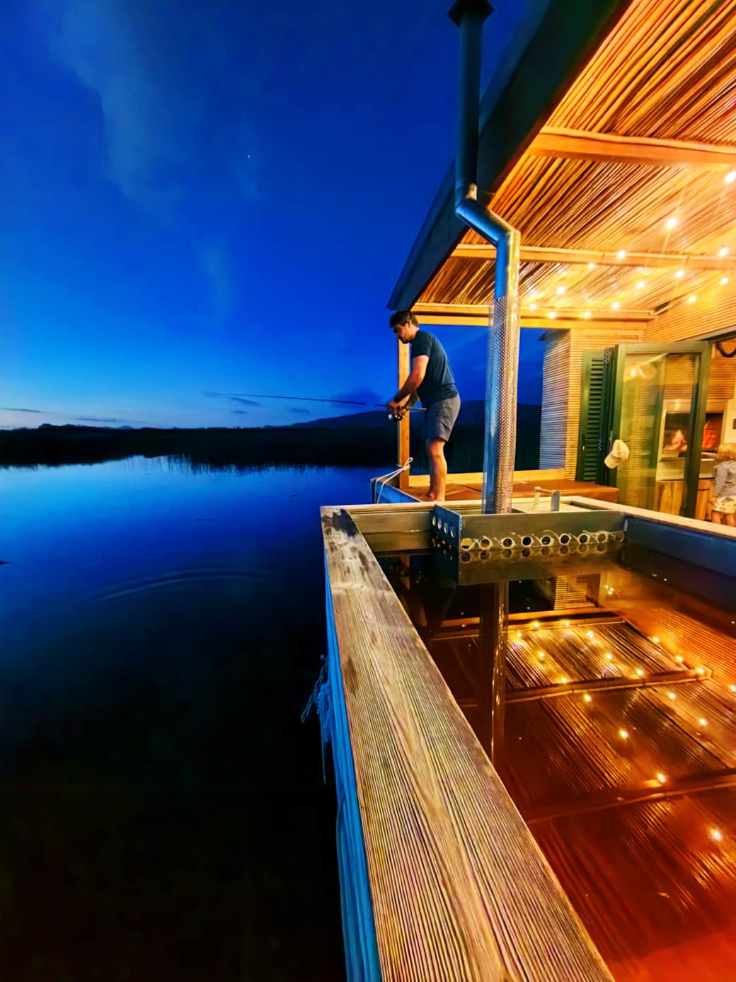 Fishing from the deck, View of the Hot Tub & Deck 