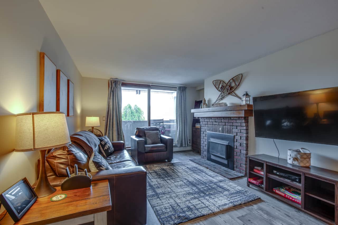 Cozy up to the electric fireplace