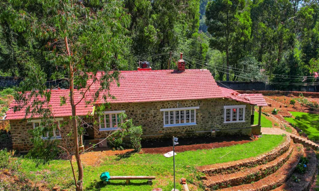 Springdale villa aerial left kitchen garden Springdale villa aerial left kitchen garden