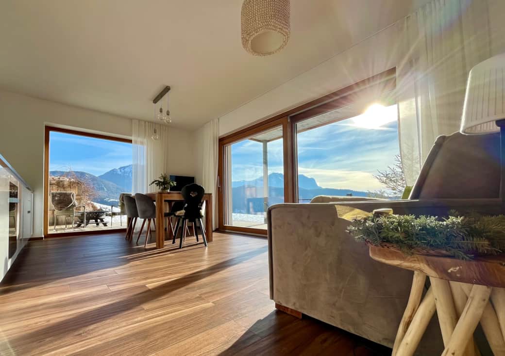 Alpine Chalet Aurora Dolomites living room