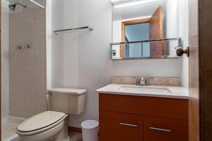 Full bathroom off the downstairs living room.