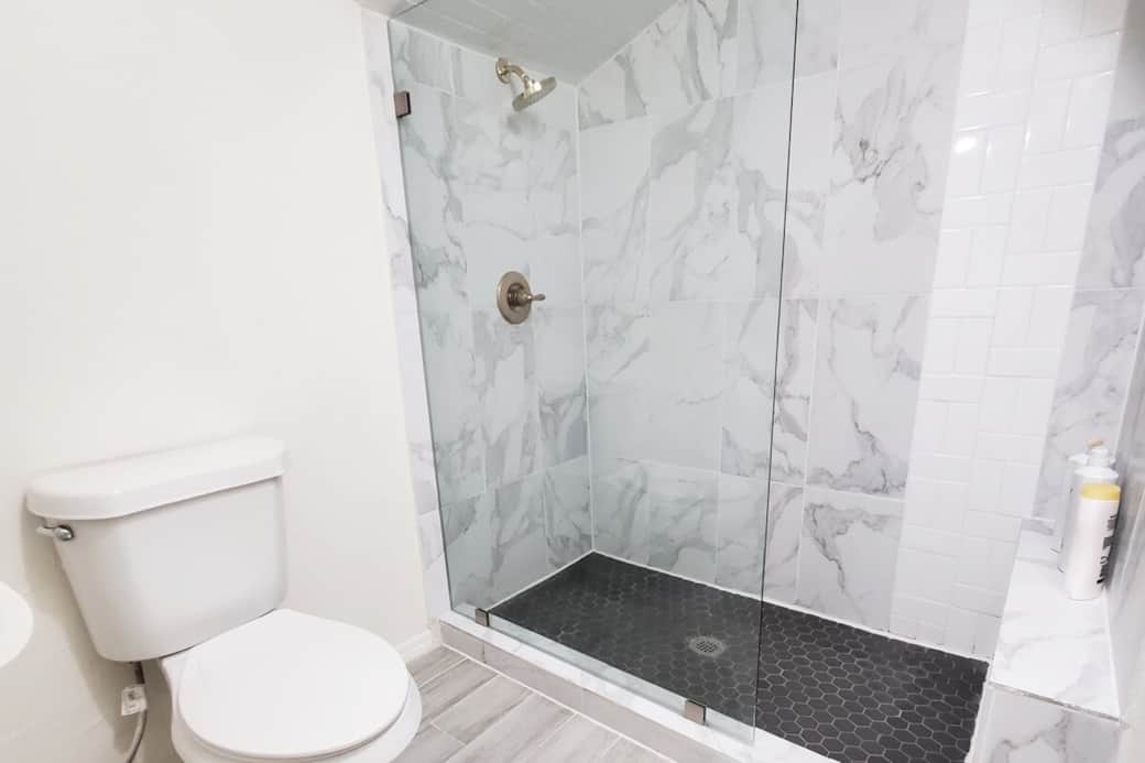 Newly remodeled main shower