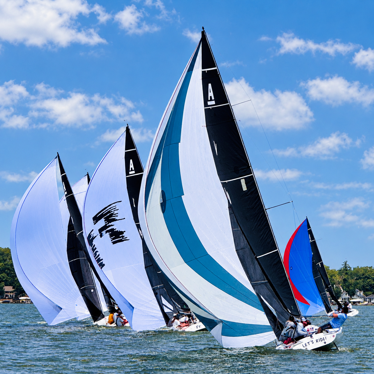 Sailboat regatta on Clear Lake, Iowa