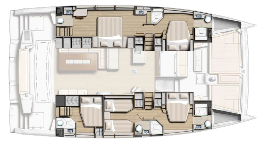 Guest Rooms Layout (1 Room Held for Crew)