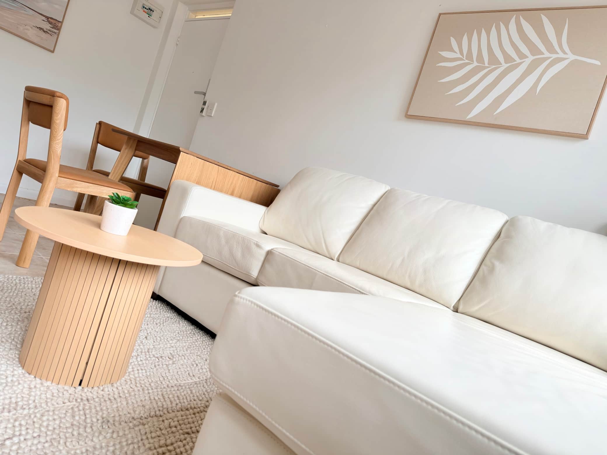 Lounge room is bright and sunny