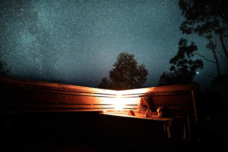 Stargaze from the outdoor bath