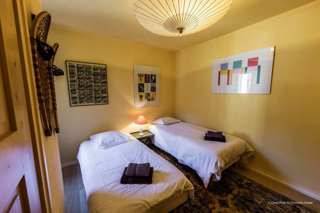 Chambre 2, 2 Lits simples plus si besoin un lit d'appoint