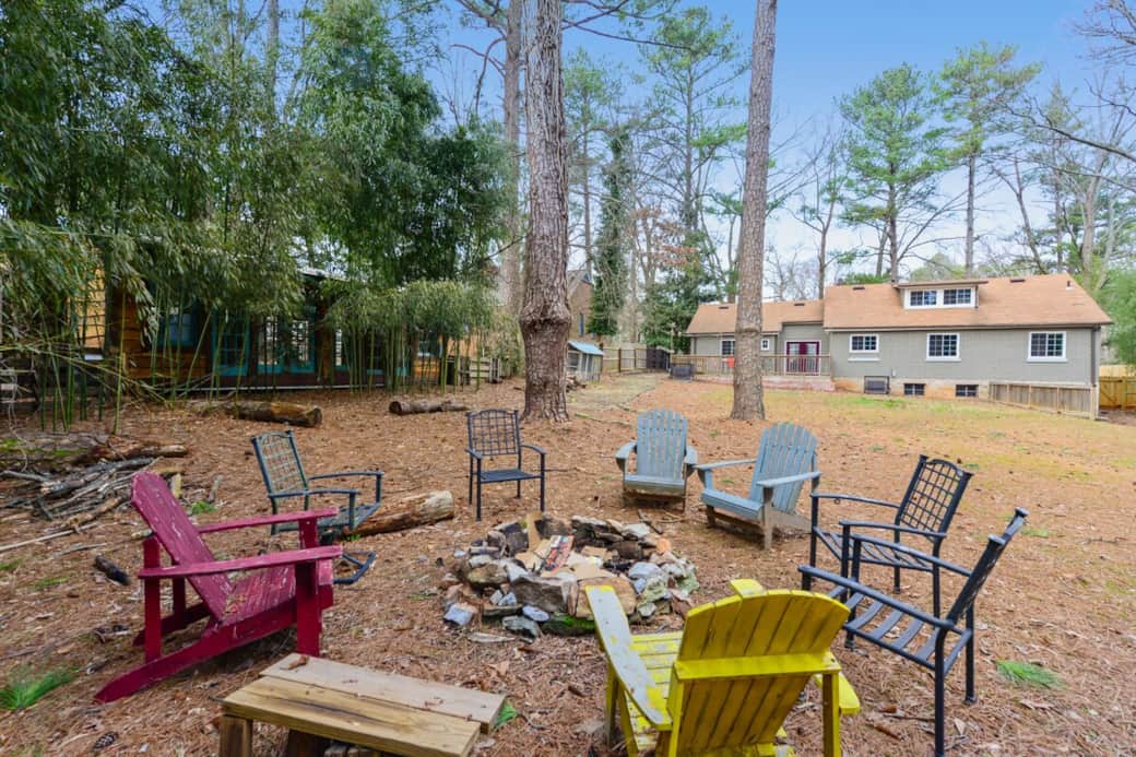 Our property is very very large. We have the back half acre of bamboo but also have the firepit and a view of our beautiful Bamboo Barn. Our property is very very large. We have the back half acre of bamboo but also have the firepit and a view of our beautiful Bamboo Barn.