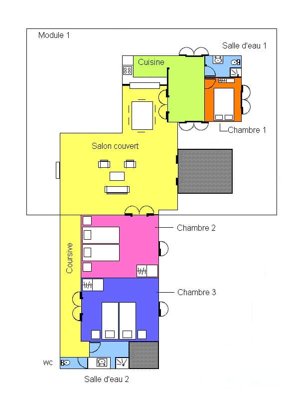 Plan of the villa Mabouya