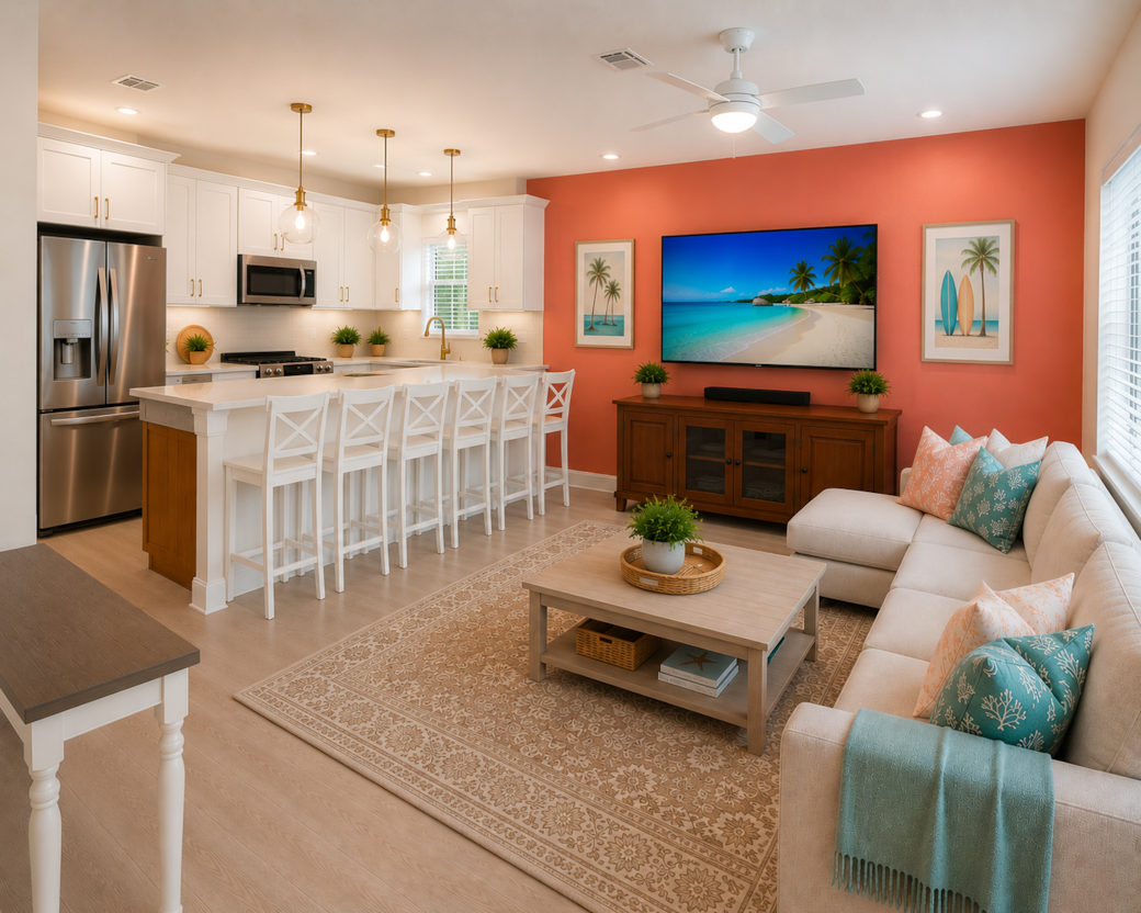 Family Room and Kitchen