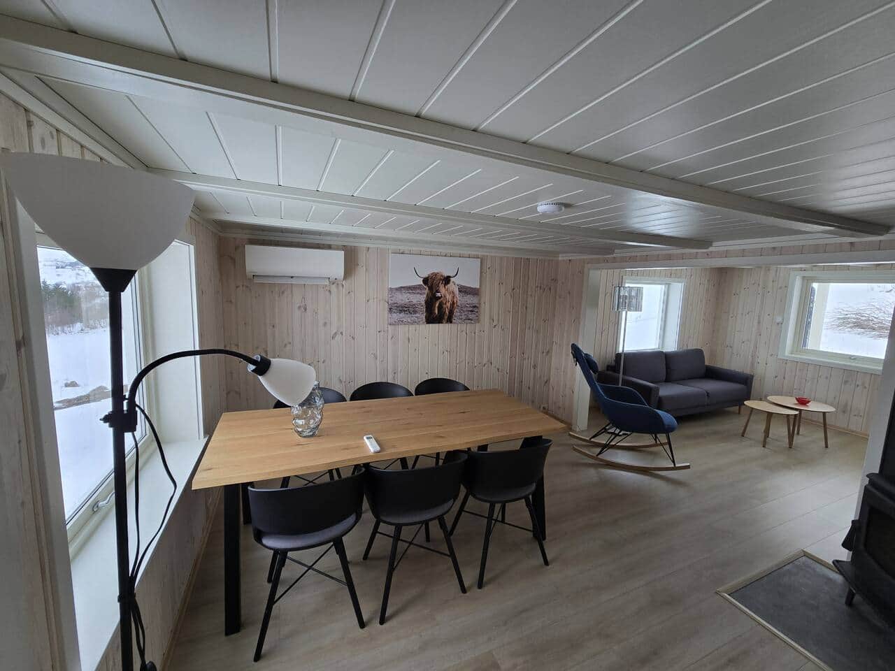 Cosy living room and dining area