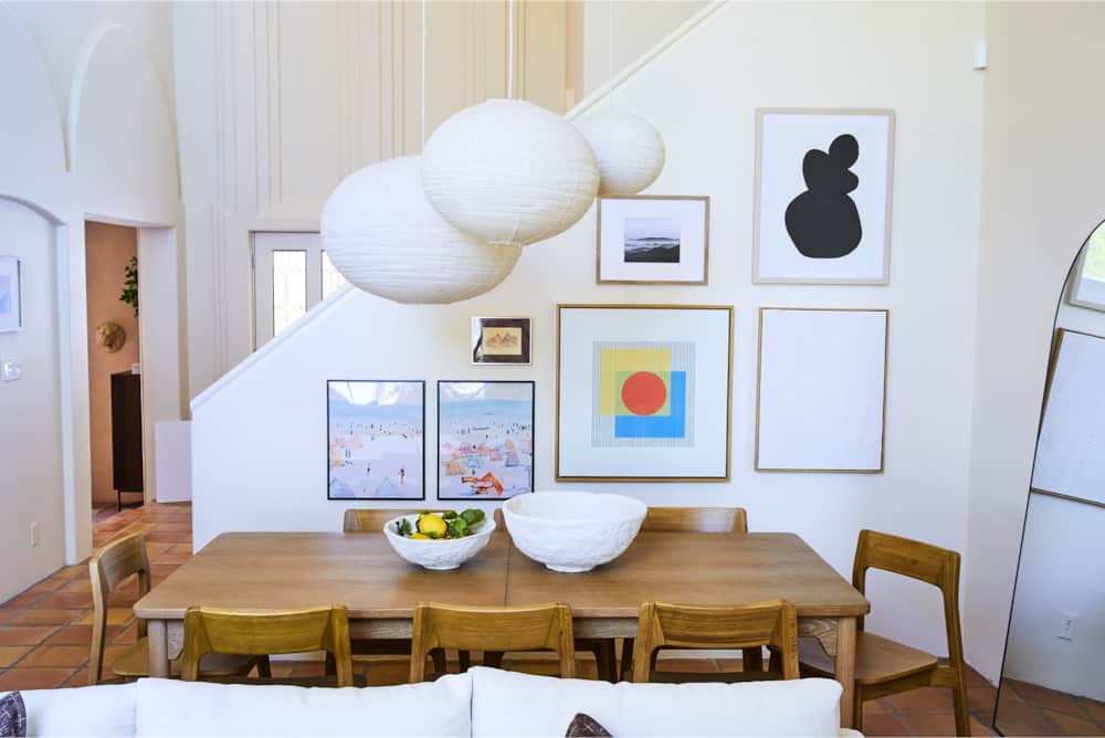 Dining table and living area at The Ridge