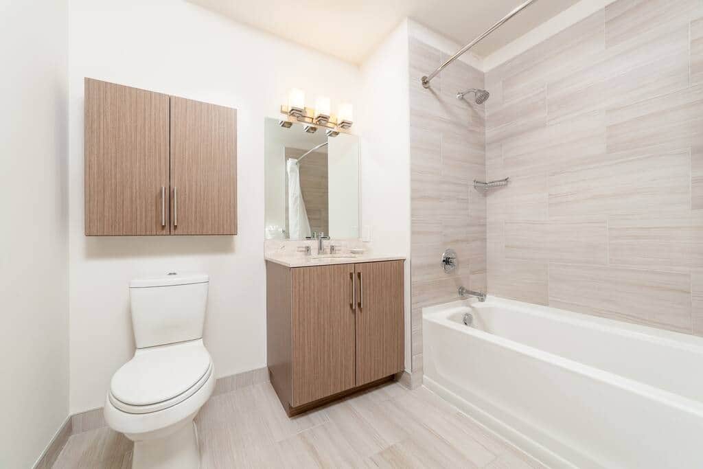 Clean modern bathroom