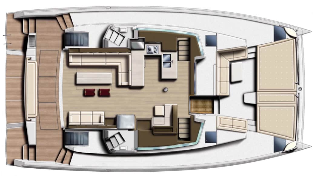 Living Area and Kitchen Layout
