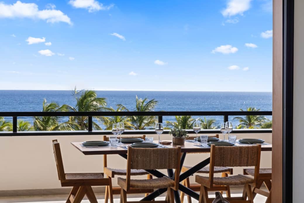 Your view :). Beach access and sun loungers are included.