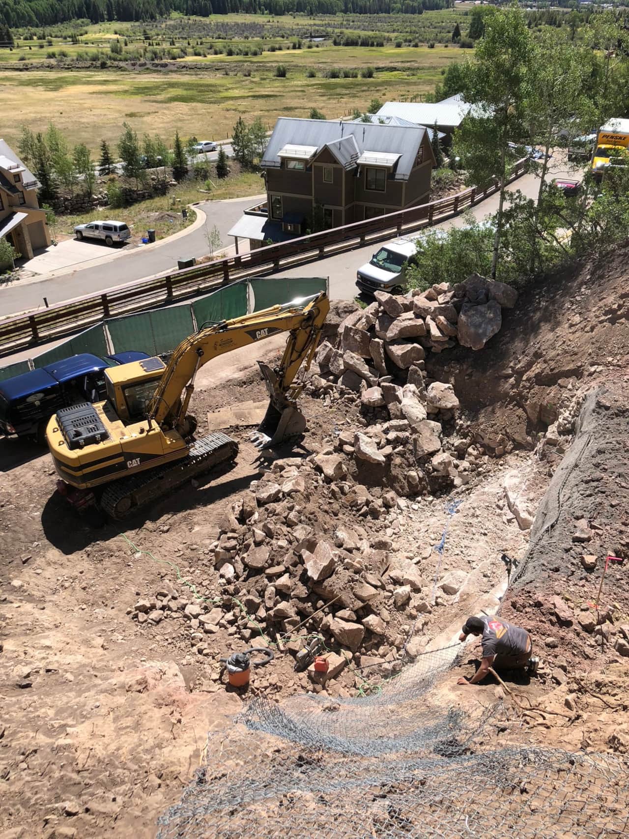 New construction of home on Telluride hillside