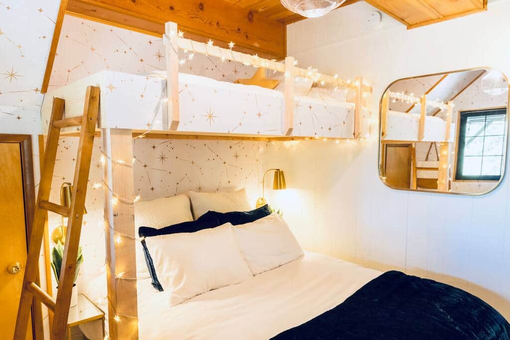 Constellation Room with Queen bed and Twin lofted bunk